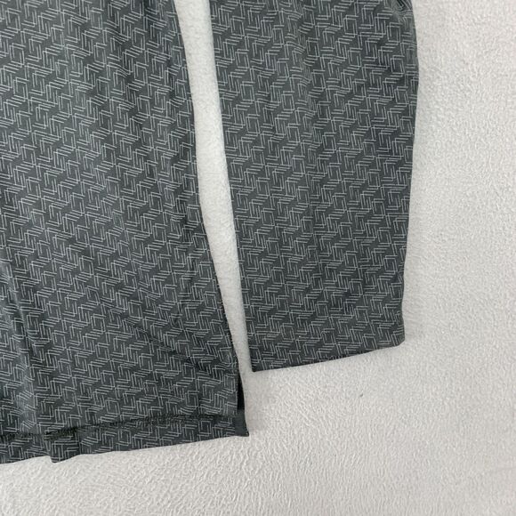 Awearness Kenneth Cole Polo Shirt Mens 2XL Gray Slim Fit Long Sleeve Geometric - Picture 4 of 16